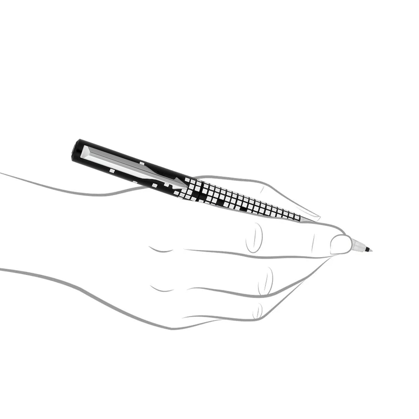 Parker Gift Set - (Parker Vector Special Edition Chrome Trim Roller Ball Pen With Parker Keychain) |1 Pen + 1 Key Chain| Gift Set | Unique Gifts For Entrepreneurs | Gift For Employees