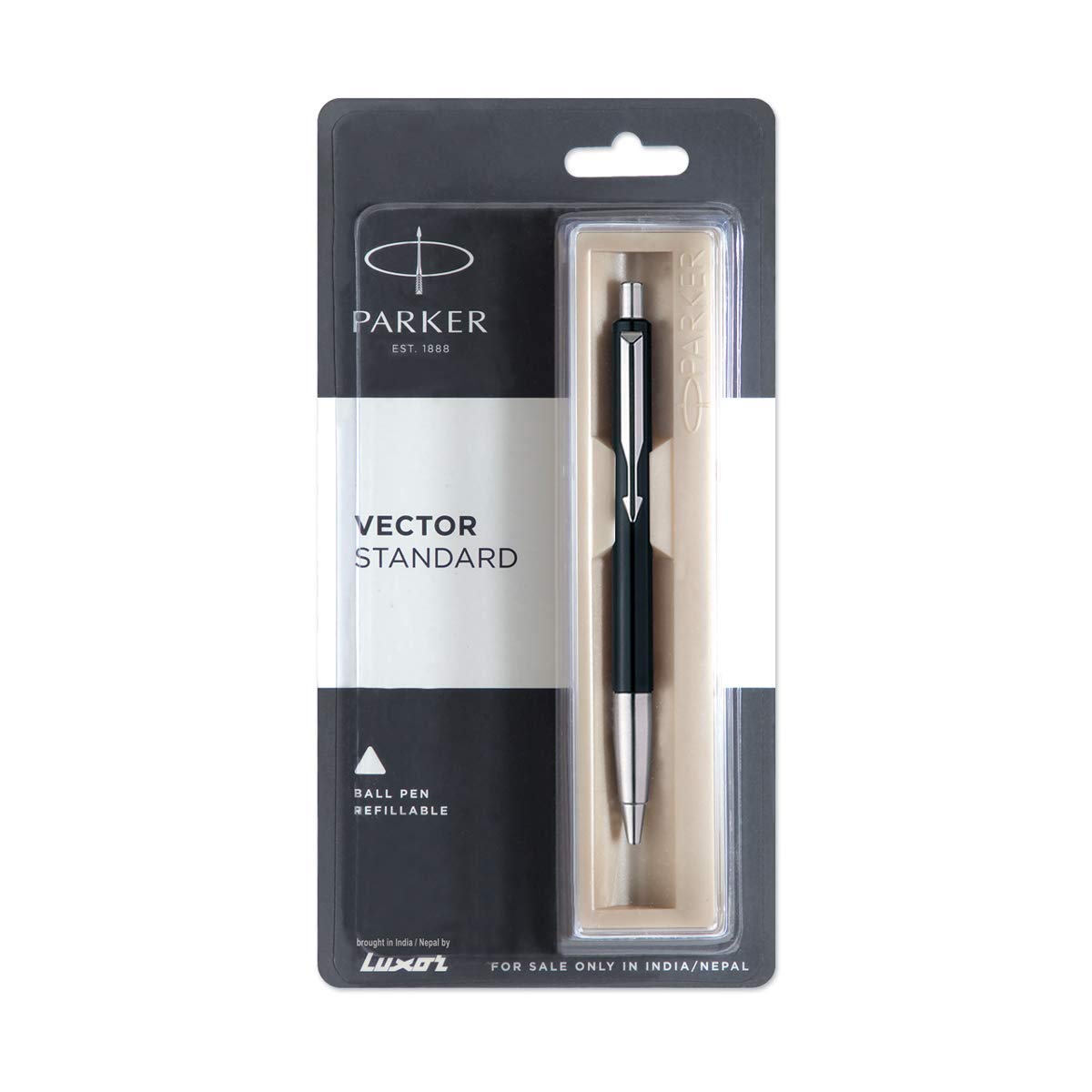 Parker Gift Set - (Parker Vector Special Edition Chrome Trim Roller Ball Pen With Parker Keychain) |1 Pen + 1 Key Chain| Gift Set | Unique Gifts For Entrepreneurs | Gift For Employees