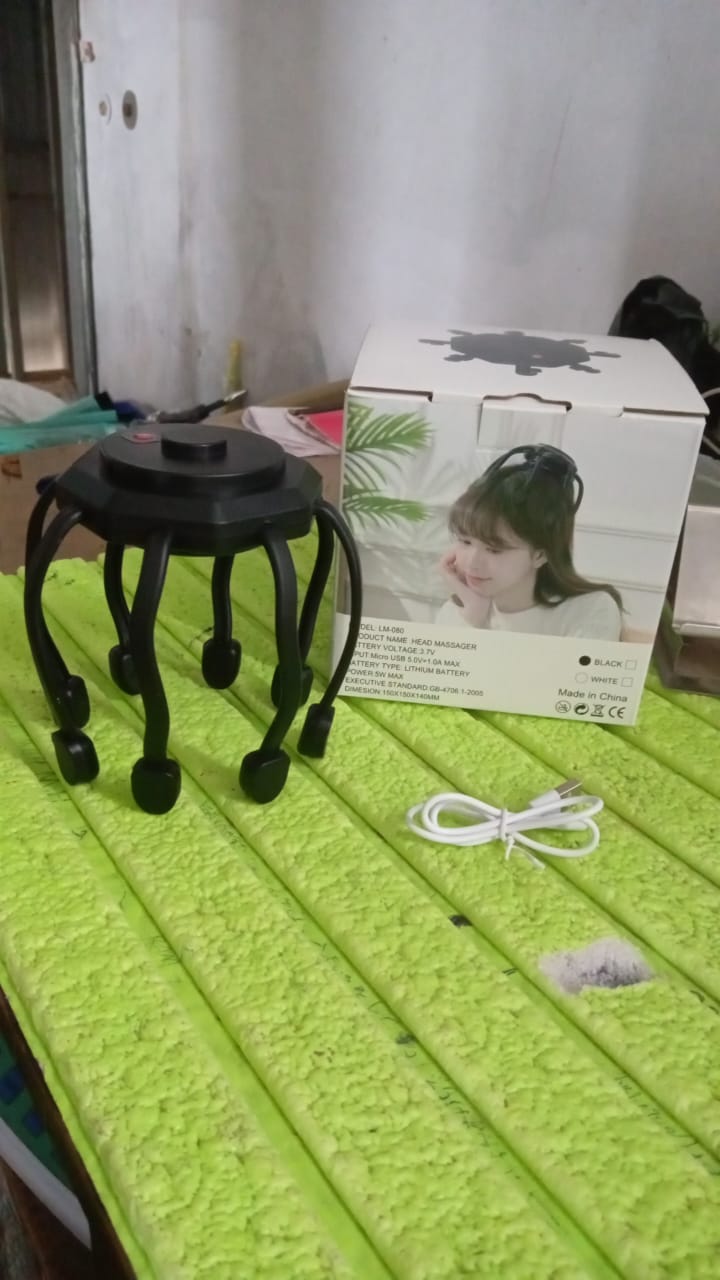 Electric Octopus Scalp / Head Massager (1 Pc), Gym Equipment